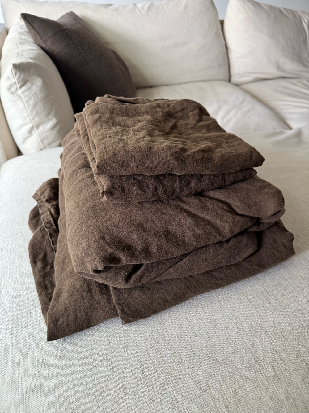 Parachute Linen Sheet Set in Java (KING) - Picture 3 of 5